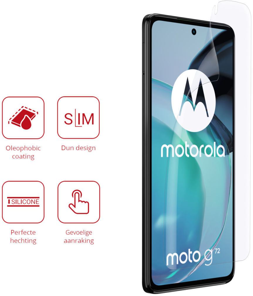 Rosso Motorola Moto G72 Ultra Clear Screen Protector Duo Pack afbeelding 2