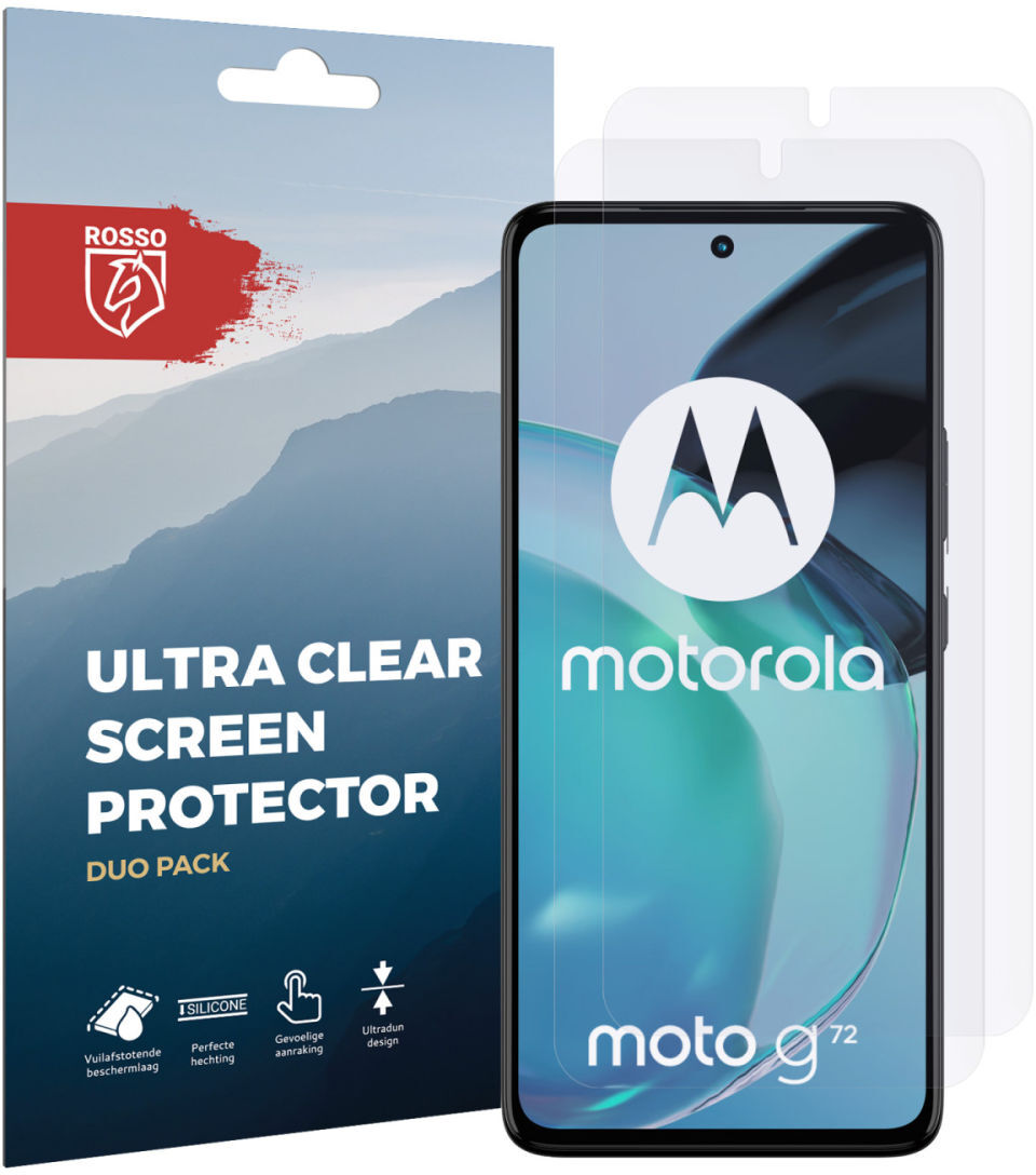 Rosso Motorola Moto G72 Ultra Clear Screen Protector Duo Pack afbeelding 5