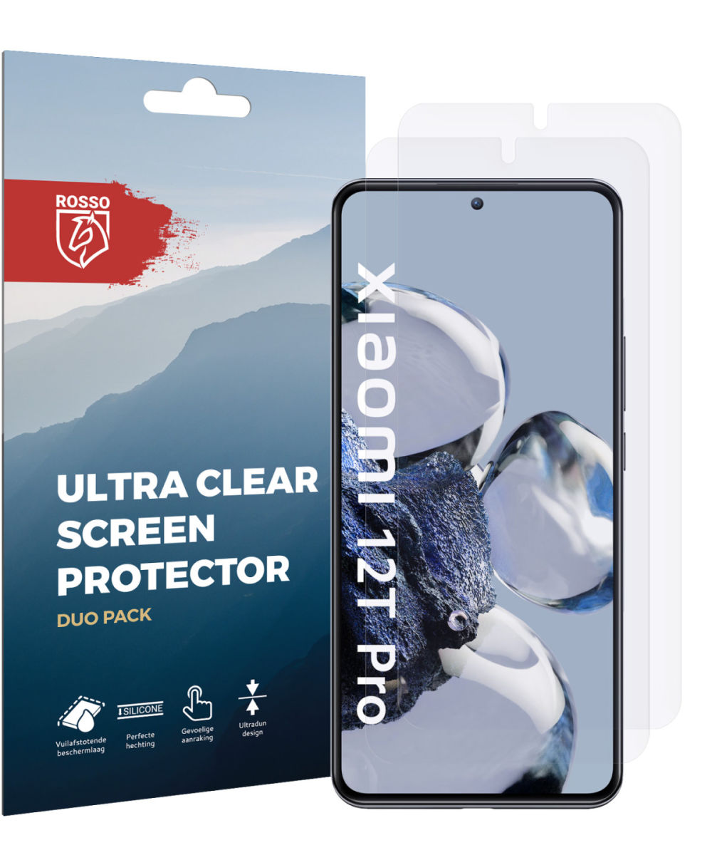 Rosso Xiaomi 12T/12T Pro Ultra Clear Screen Protector Duo Pack afbeelding 5