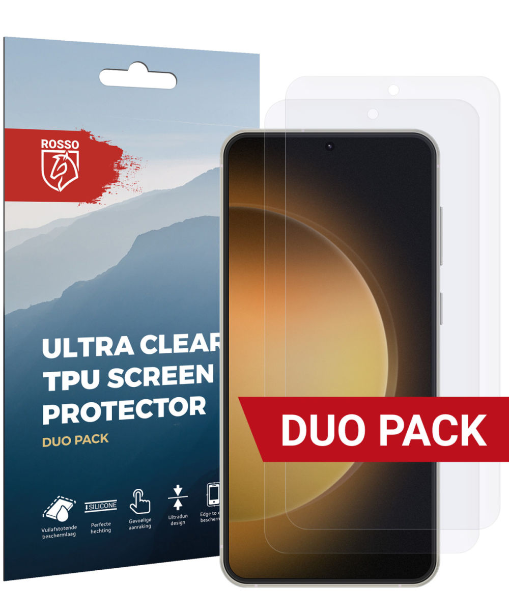 Rosso Samsung Galaxy S23 Screen Protector Ultra Clear Duo Pack afbeelding 1