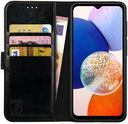 Rosso Element Samsung Galaxy A14 Hoesje Book Cover Wallet Zwart