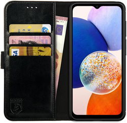 Rosso Element Samsung Galaxy A14 Hoesje Book Cover Wallet Zwart afbeelding