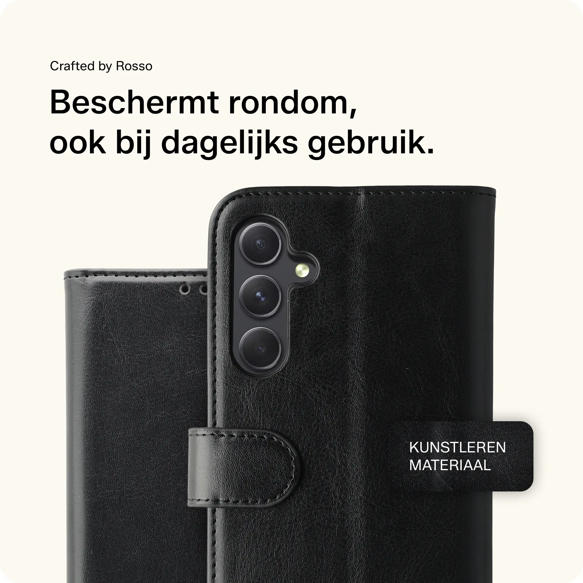 Rosso Element Samsung Galaxy A54 Hoesje Book Cover Wallet Zwart afbeelding 4