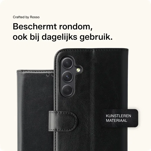 Rosso Element Samsung Galaxy A54 Hoesje Book Cover Wallet Zwart afbeelding 4
