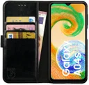 Rosso Element Samsung Galaxy A04s Hoesje Book Cover Wallet Zwart