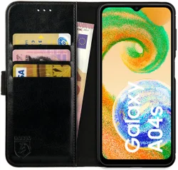 Rosso Element Samsung Galaxy A04s Hoesje Book Cover Wallet Zwart afbeelding