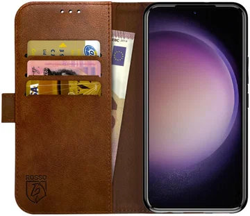 Rosso Element Samsung Galaxy S23 Plus Hoesje Book Cover Wallet Bruin
