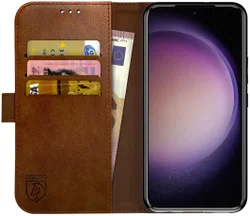 Rosso Element Samsung Galaxy S23 Plus Hoesje Book Cover Wallet Bruin afbeelding