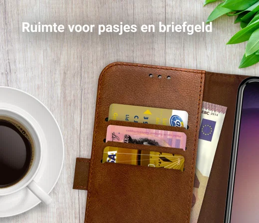 Rosso Element Samsung Galaxy S23 Plus Hoesje Book Cover Wallet Bruin afbeelding 5