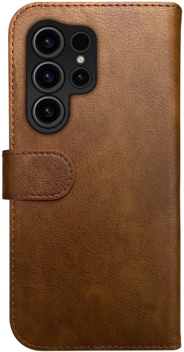 Rosso Element Samsung Galaxy S23 Ultra Hoesje Book Cover Wallet Bruin afbeelding 2
