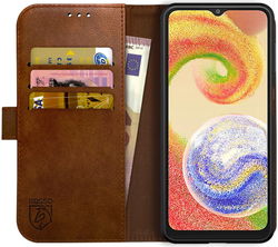 Rosso Element Samsung Galaxy A04 Hoesje Book Cover Wallet Bruin afbeelding
