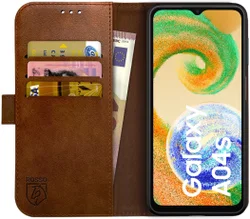 Rosso Element Samsung Galaxy A04s Hoesje Book Cover Wallet Bruin afbeelding
