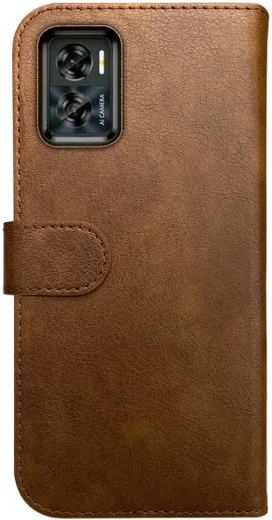 Rosso Element Motorola Moto E22/E22i Hoesje Book Cover Wallet Bruin afbeelding 2