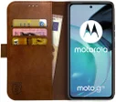 Rosso Element Motorola Moto G72 Hoesje Book Cover Wallet Bruin
