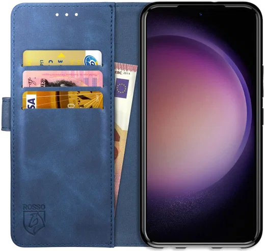 Rosso Element Samsung Galaxy S23 Plus Hoesje Book Cover Wallet Blauw afbeelding 1