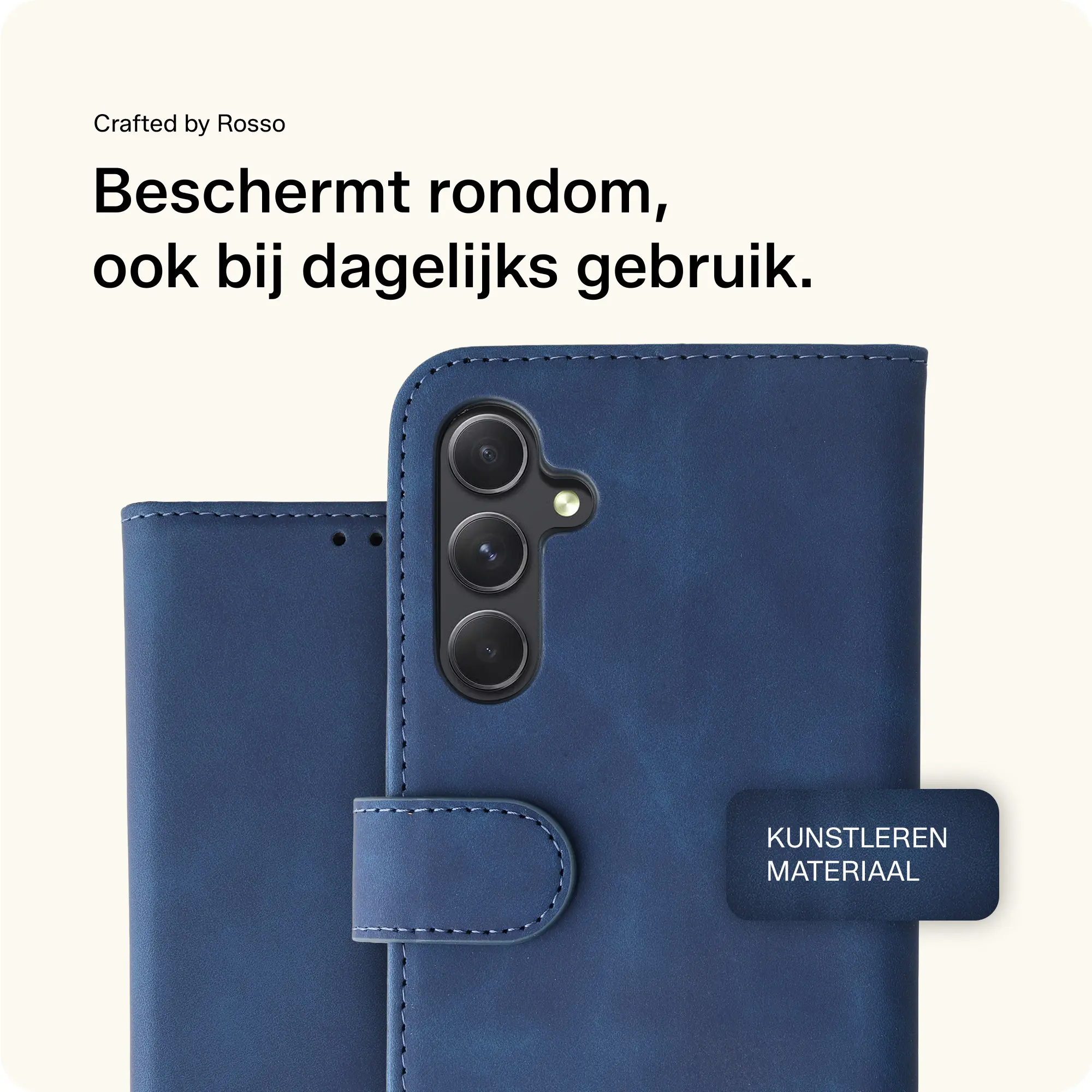 Rosso Element Samsung Galaxy A54 Hoesje Book Cover Wallet Blauw afbeelding 3