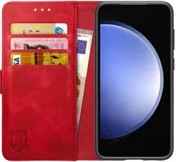 Rosso Element Samsung Galaxy S23 Hoesje Book Cover Wallet Rood afbeelding