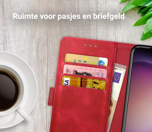 Rosso Element Samsung Galaxy S23 Plus Hoesje Book Cover Wallet Rood afbeelding 5