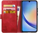Rosso Element Samsung Galaxy A34 Hoesje Book Cover Wallet Rood