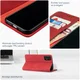 Rosso Element Samsung Galaxy A34 Hoesje Book Cover Wallet Rood afbeelding 5