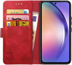 Rosso Element Samsung Galaxy A54 Hoesje Book Cover Wallet Rood afbeelding
