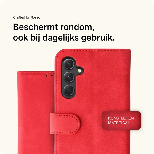 Rosso Element Samsung Galaxy A54 Hoesje Book Cover Wallet Rood afbeelding 3