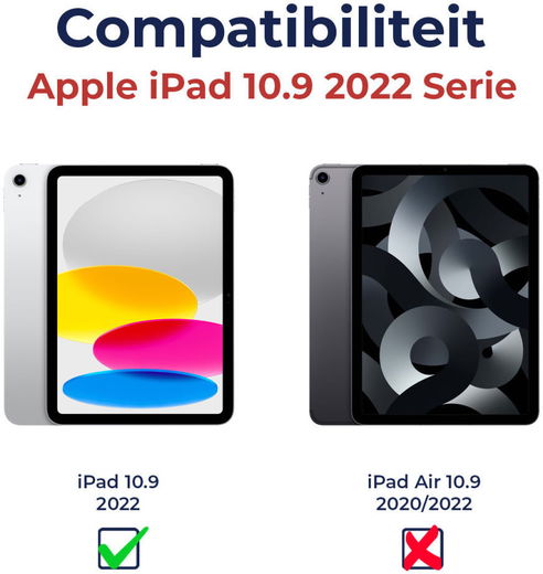 Apple iPad 11 (2025) / 10.9 (2022) Kinder Tablethoes met Handvat Blauw afbeelding 11