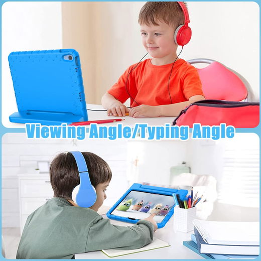 Apple iPad 11 (2025) / 10.9 (2022) Kinder Tablethoes met Handvat Blauw afbeelding 7