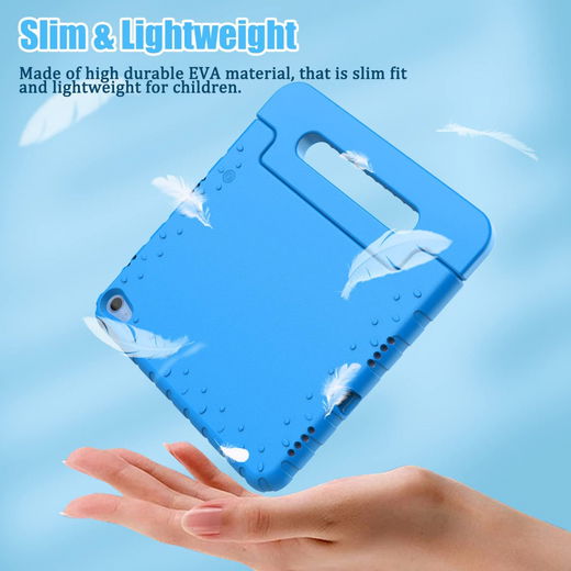 Apple iPad 11 (2025) / 10.9 (2022) Kinder Tablethoes met Handvat Blauw afbeelding 9