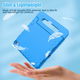 Apple iPad 11 (2025) / 10.9 (2022) Kinder Tablethoes met Handvat Blauw afbeelding 9