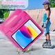 Apple iPad 11 (2025) / 10.9 (2022) Kinder Tablethoes met Handvat Roze afbeelding 6