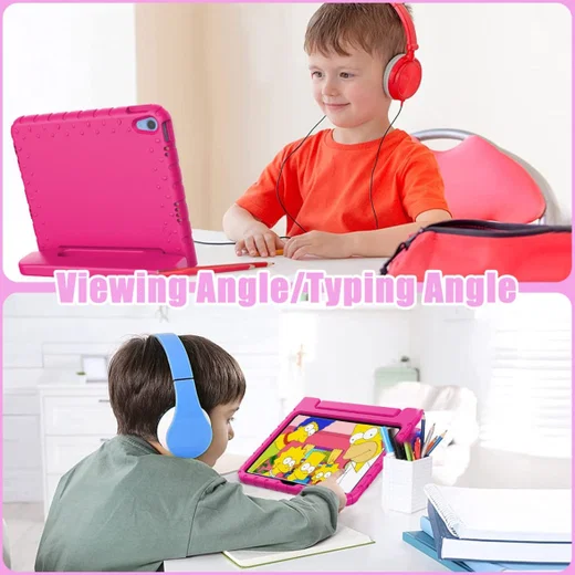 Apple iPad 11 (2025) / 10.9 (2022) Kinder Tablethoes met Handvat Roze afbeelding 7