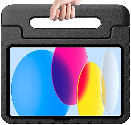 Apple iPad 11 (2025) / 10.9 (2022) Kinder Tablethoes met Handvat Zwart afbeelding 1