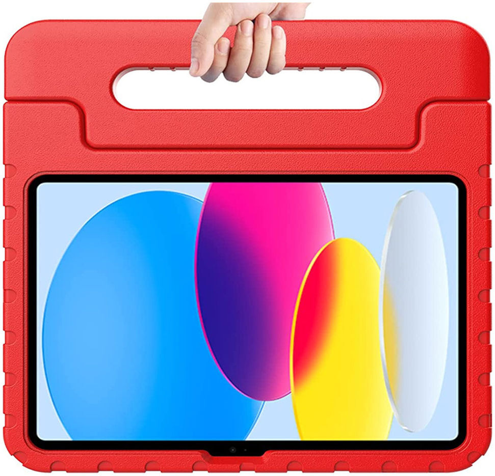 Apple iPad 11 (2025) / 10.9 (2022) Kinder Tablethoes met Handvat Rood afbeelding 1