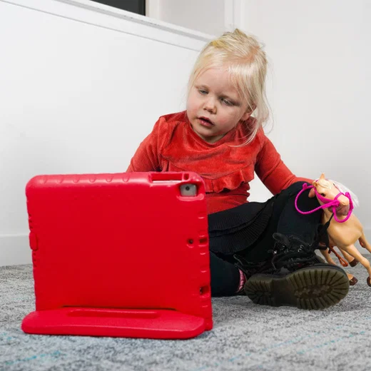 Apple iPad 11 (2025) / 10.9 (2022) Kinder Tablethoes met Handvat Rood afbeelding 5