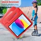 Apple iPad 11 (2025) / 10.9 (2022) Kinder Tablethoes met Handvat Rood afbeelding 6