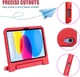 Apple iPad 11 (2025) / 10.9 (2022) Kinder Tablethoes met Handvat Rood afbeelding 10