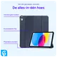 Apple iPad 11 (2025) / 10.9 (2022) Hoes Tri-Fold Book Case Blauw afbeelding 3