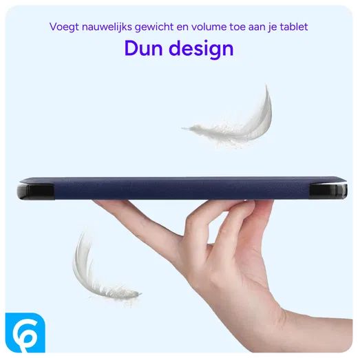 Apple iPad 11 (2025) / 10.9 (2022) Hoes Tri-Fold Book Case Blauw afbeelding 4