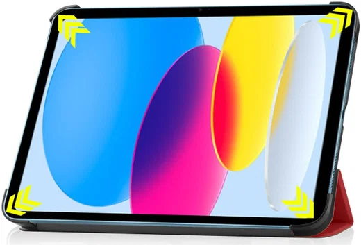 Apple iPad 11 (2025) / 10.9 (2022) Hoes Tri-Fold Book Case Rood afbeelding 12