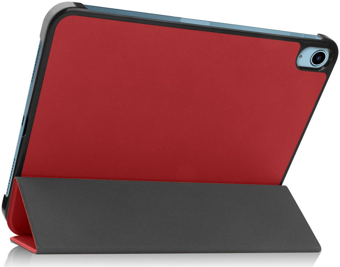 Apple iPad 11 (2025) / 10.9 (2022) Hoes Tri-Fold Book Case Rood afbeelding 13