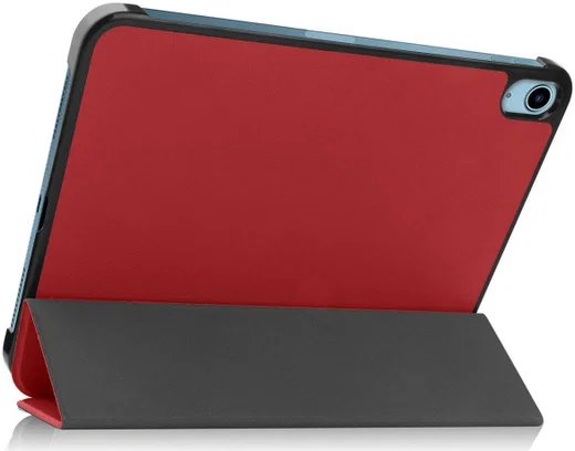 Apple iPad 11 (2025) / 10.9 (2022) Hoes Tri-Fold Book Case Rood afbeelding 13