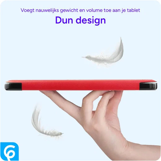 Apple iPad 11 (2025) / 10.9 (2022) Hoes Tri-Fold Book Case Rood afbeelding 8