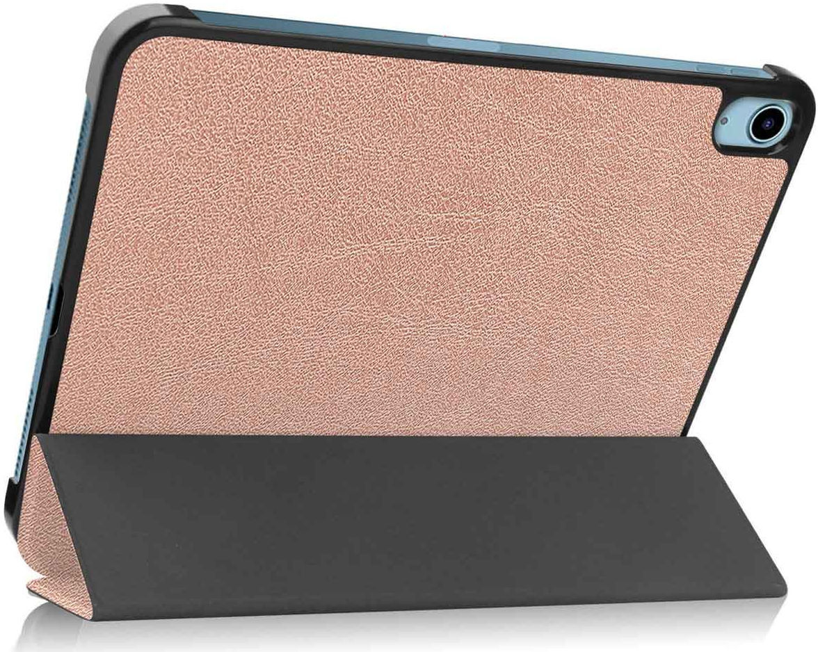 Apple iPad 11 (2025) / 10.9 (2022) Hoes Tri-Fold Book Case Roze Goud afbeelding 13