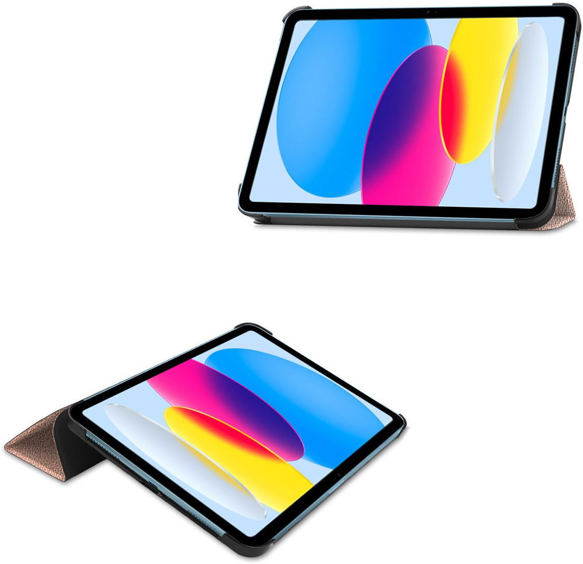 Apple iPad 11 (2025) / 10.9 (2022) Hoes Tri-Fold Book Case Roze Goud afbeelding 14