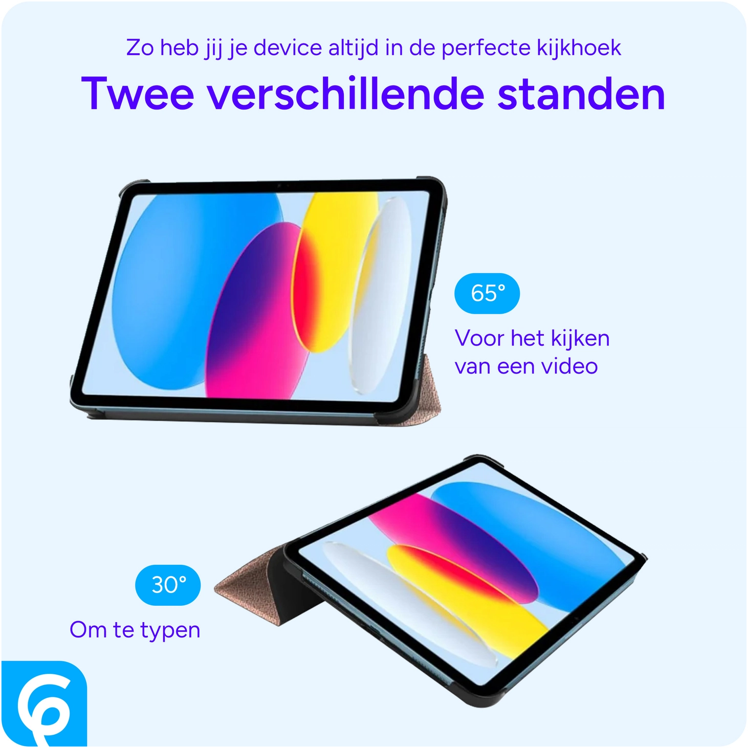 Apple iPad 11 (2025) / 10.9 (2022) Hoes Tri-Fold Book Case Roze Goud afbeelding 5