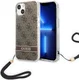 Guess Apple iPhone 14 Hoesje Hard Case Brown 4G Print afbeelding 3