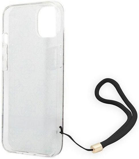 Guess Apple iPhone 14 Hoesje Hard Case Brown 4G Print afbeelding 6