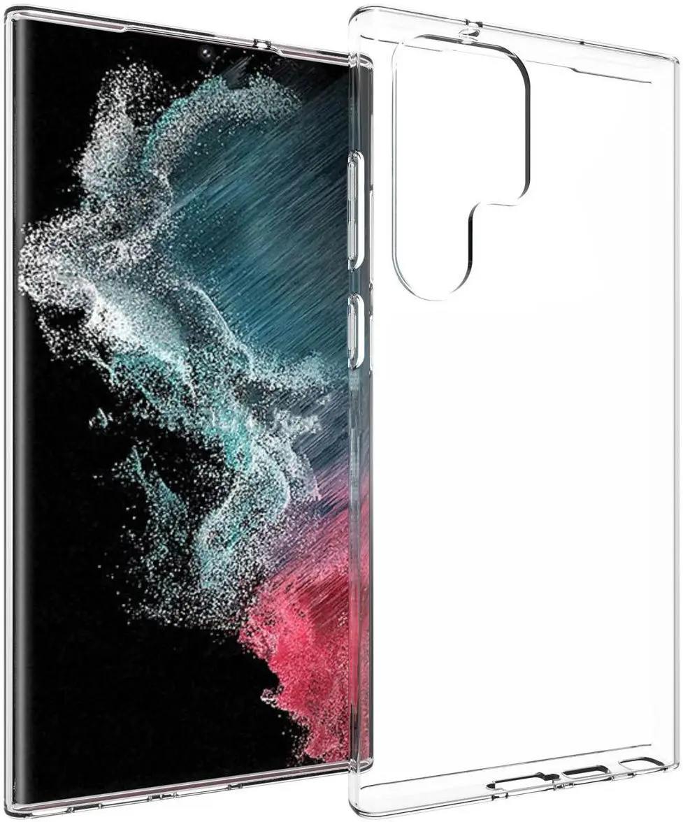 Samsung Galaxy S23 Ultra Hoesje Dun TPU Back Cover Transparant afbeelding 2