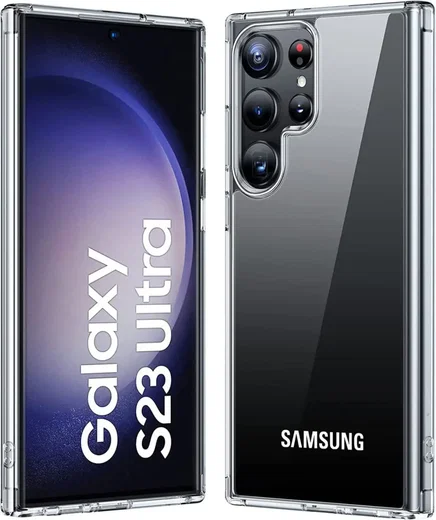 Samsung Galaxy S23 Ultra Hoesje Dun TPU Back Cover Transparant afbeelding 1